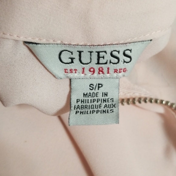 Guess sheer pink lace top shirt blouse - Picture 7 of 8